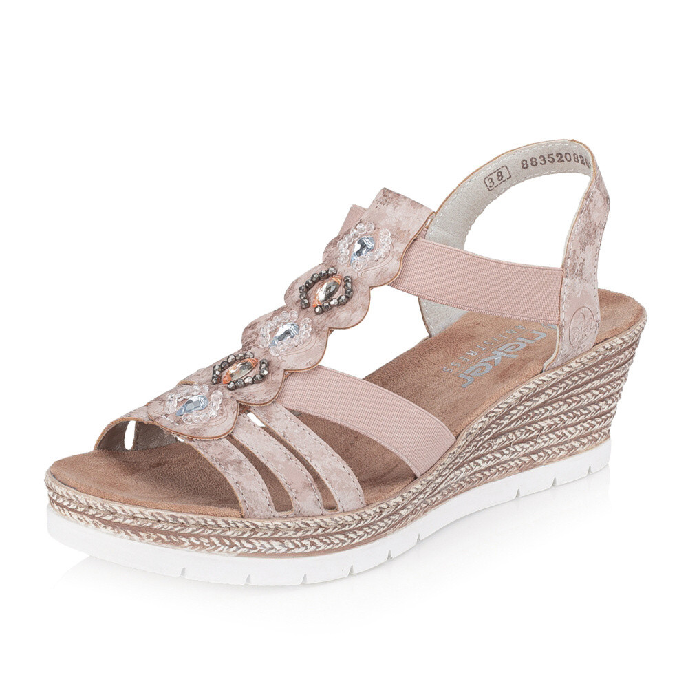 detail Dámské sandály RIEKER 619B2-31 růžová S5