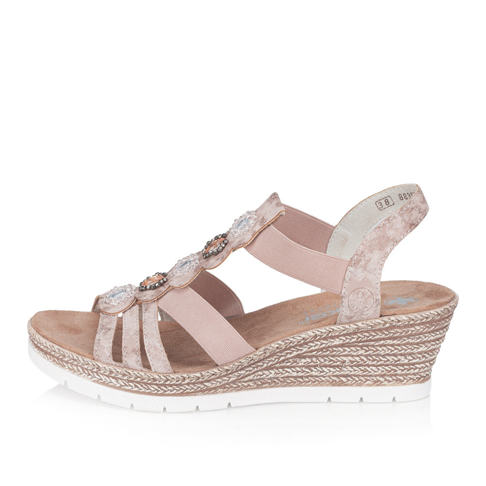 detail Dámské sandály RIEKER 619B2-31 růžová S5