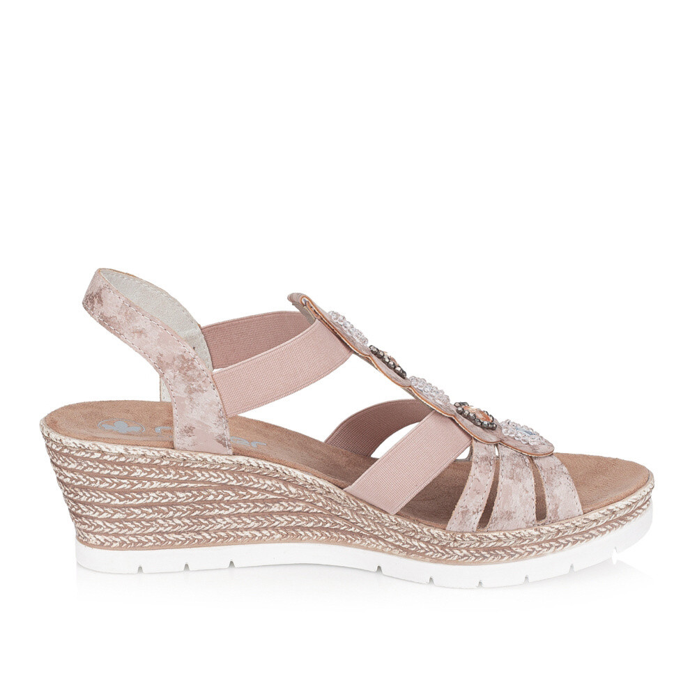 detail Dámské sandály RIEKER 619B2-31 růžová S5