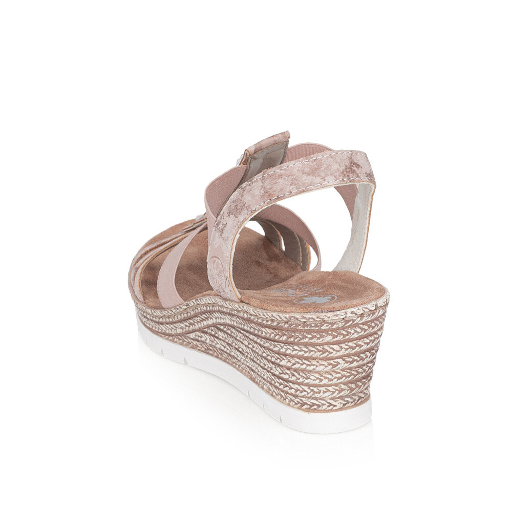 detail Dámské sandály RIEKER 619B2-31 růžová S5