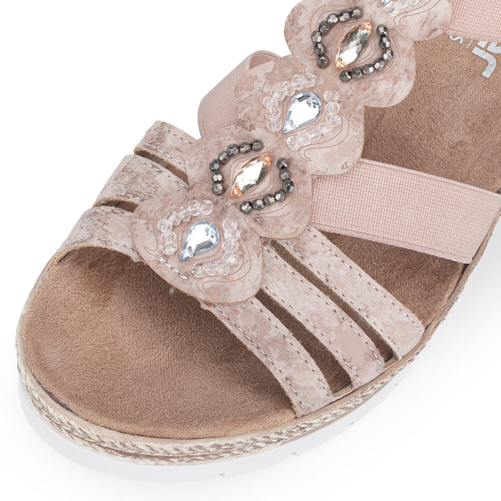 detail Dámské sandály RIEKER 619B2-31 růžová S5