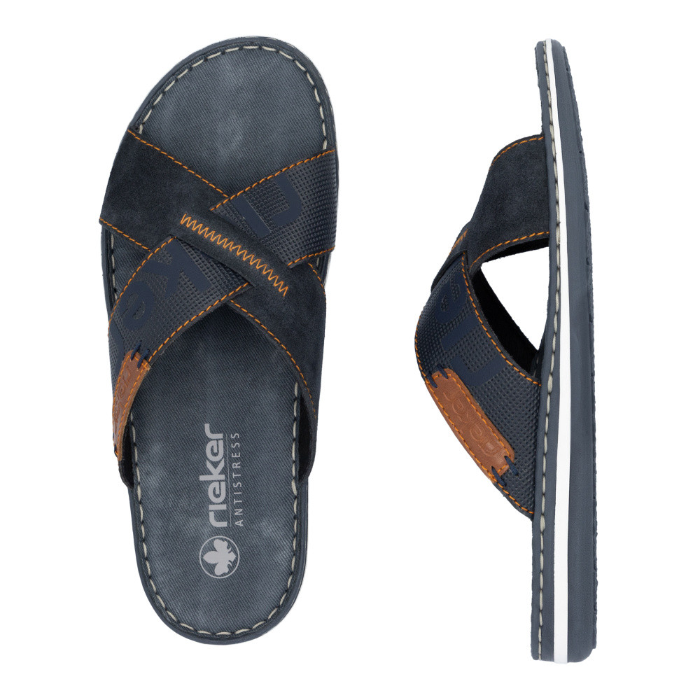 detail Pánské nazouváky RIEKER 21098-14 modrá S6