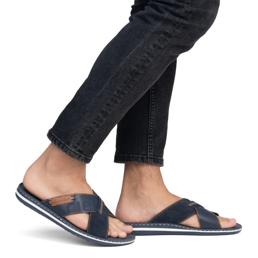 detail Pánské nazouváky RIEKER 21098-14 modrá S6