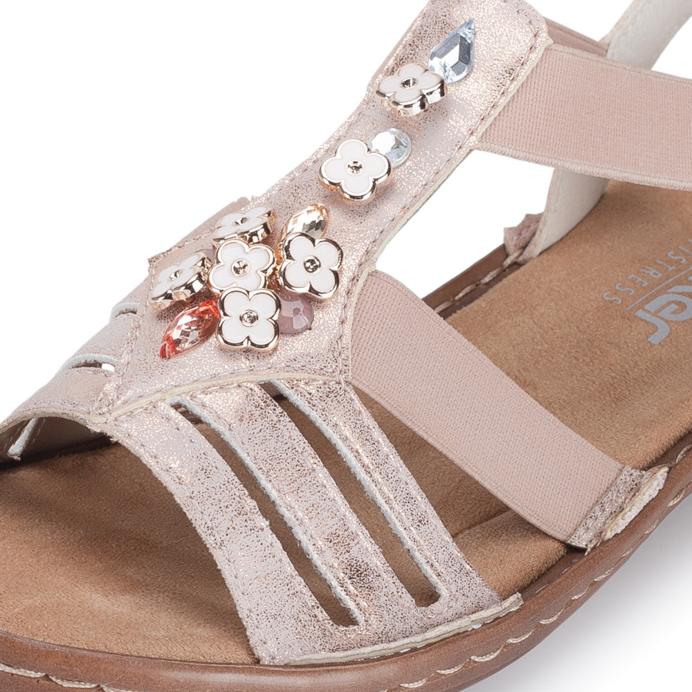 detail Dámské sandály RIEKER 60855-31 růžová S6