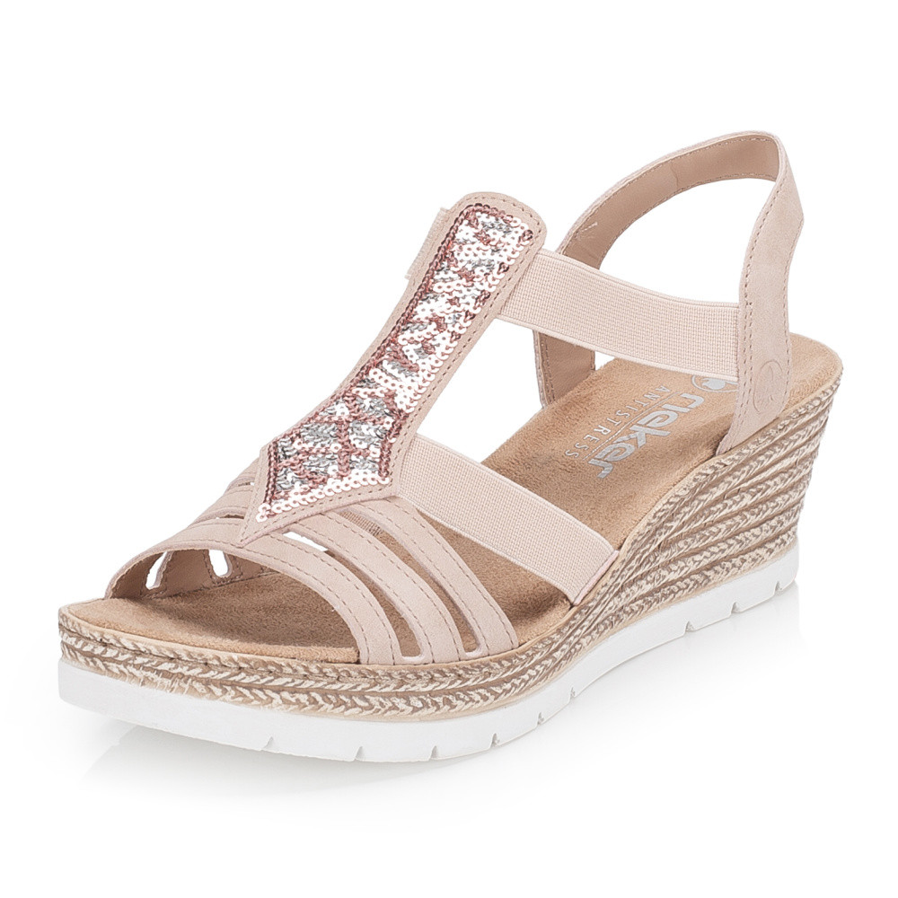 detail Dámské sandály RIEKER 61913-31 růžová S6