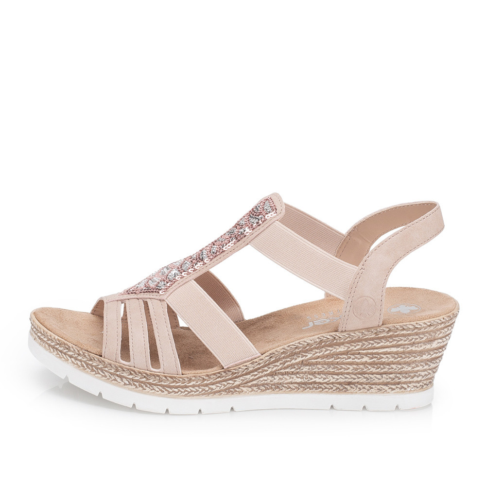 detail Dámské sandály RIEKER 61913-31 růžová S6