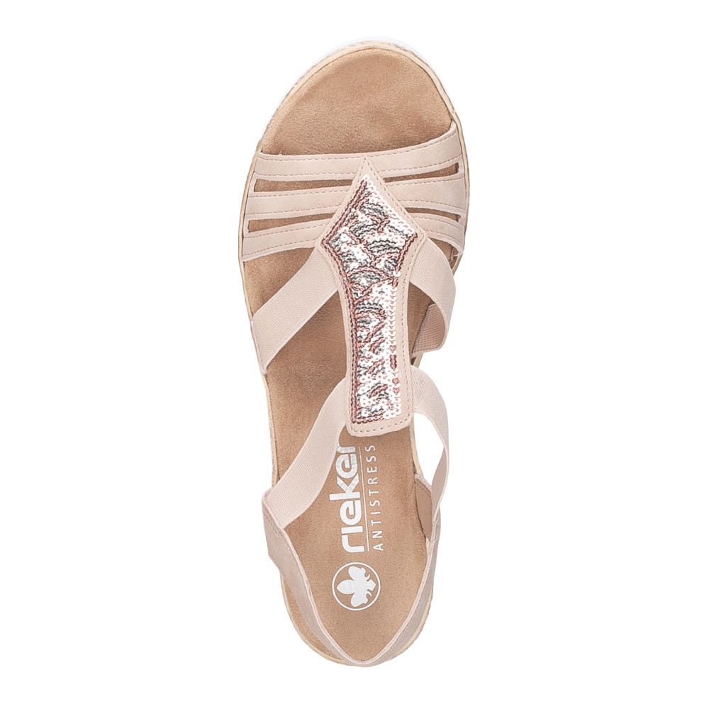 detail Dámské sandály RIEKER 61913-31 růžová S6