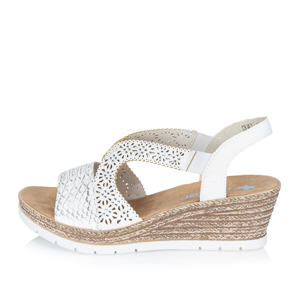 detail Dámské sandály RIEKER 61916-80 bílá S6