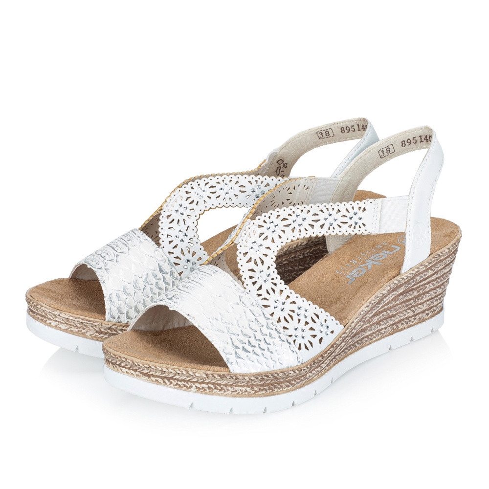 detail Dámské sandály RIEKER 61916-80 bílá S6