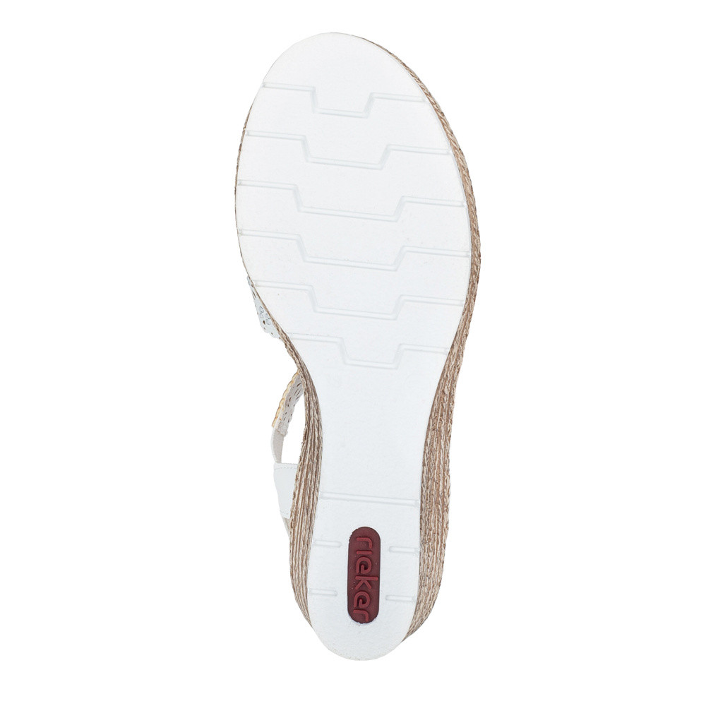 detail Dámské sandály RIEKER 61916-80 bílá S6