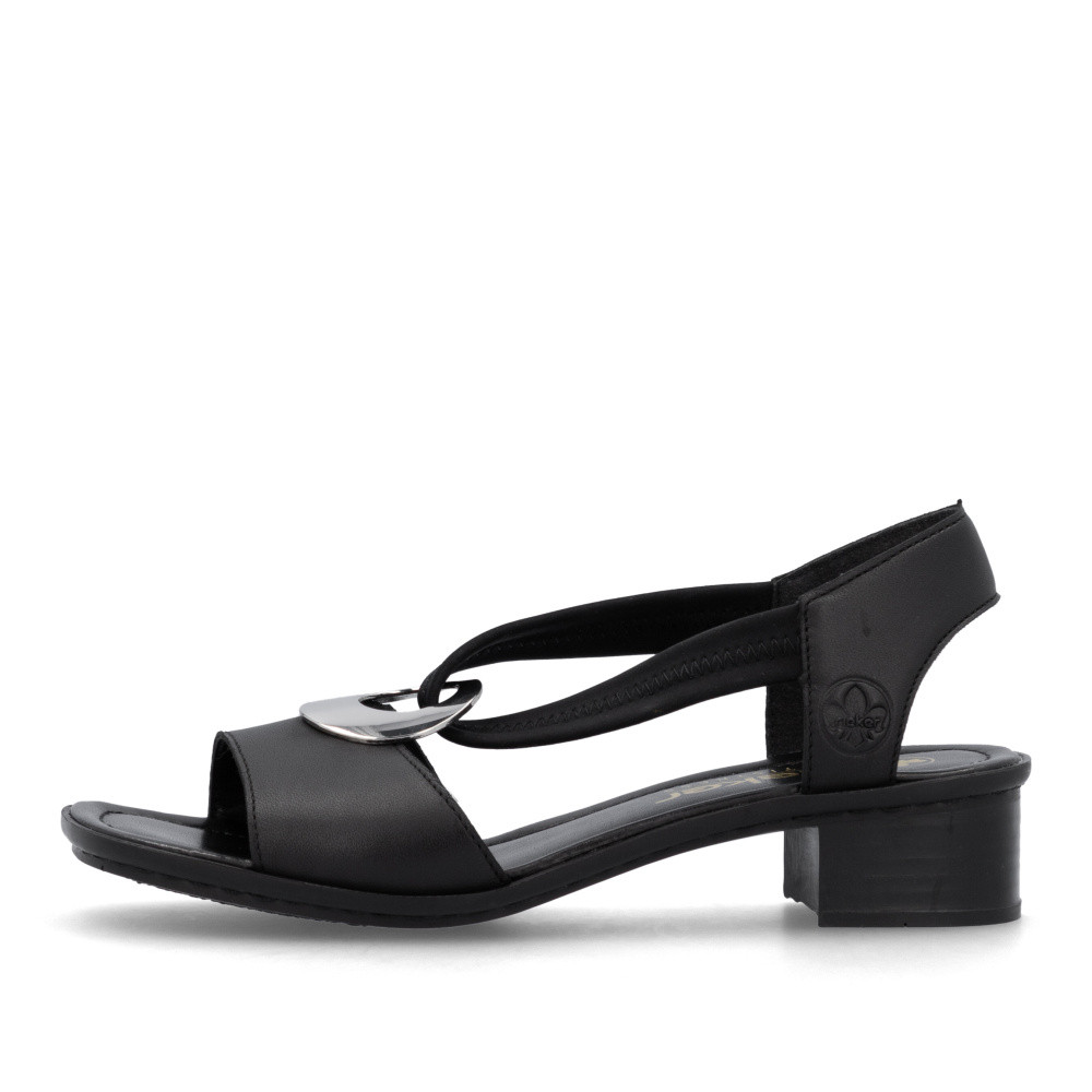 detail Dámske sandále RIEKER 62662-01 čierna S6