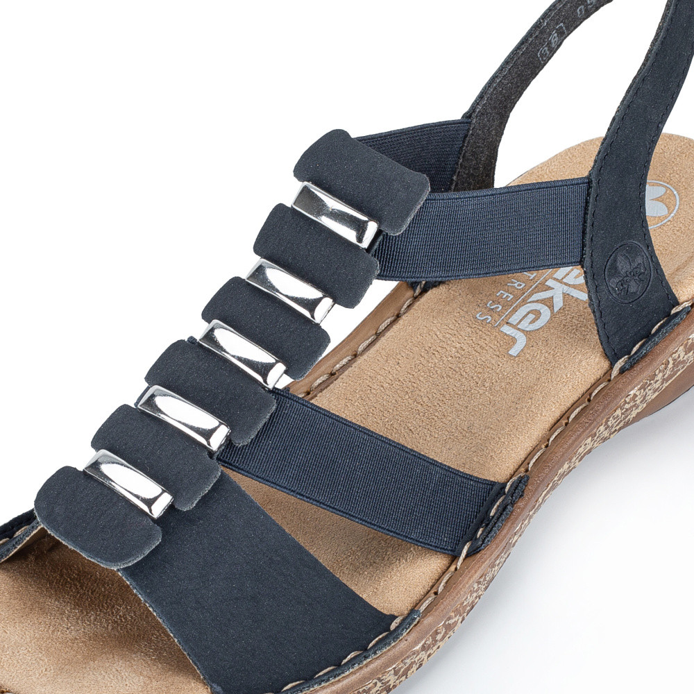 detail Dámské sandály RIEKER 62850-14 modrá S6