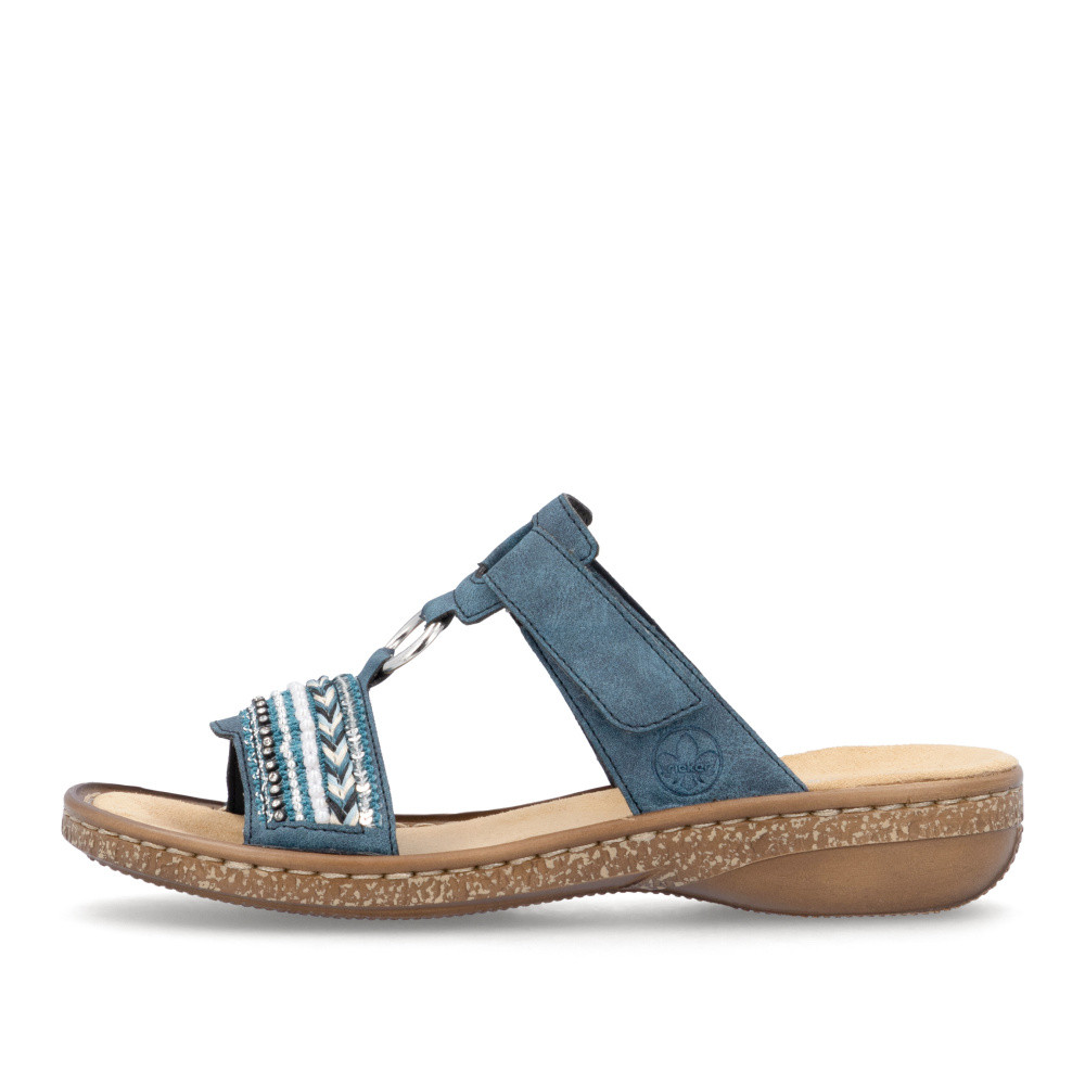 detail Dámské nazouváky RIEKER 628M6-14 modrá S5