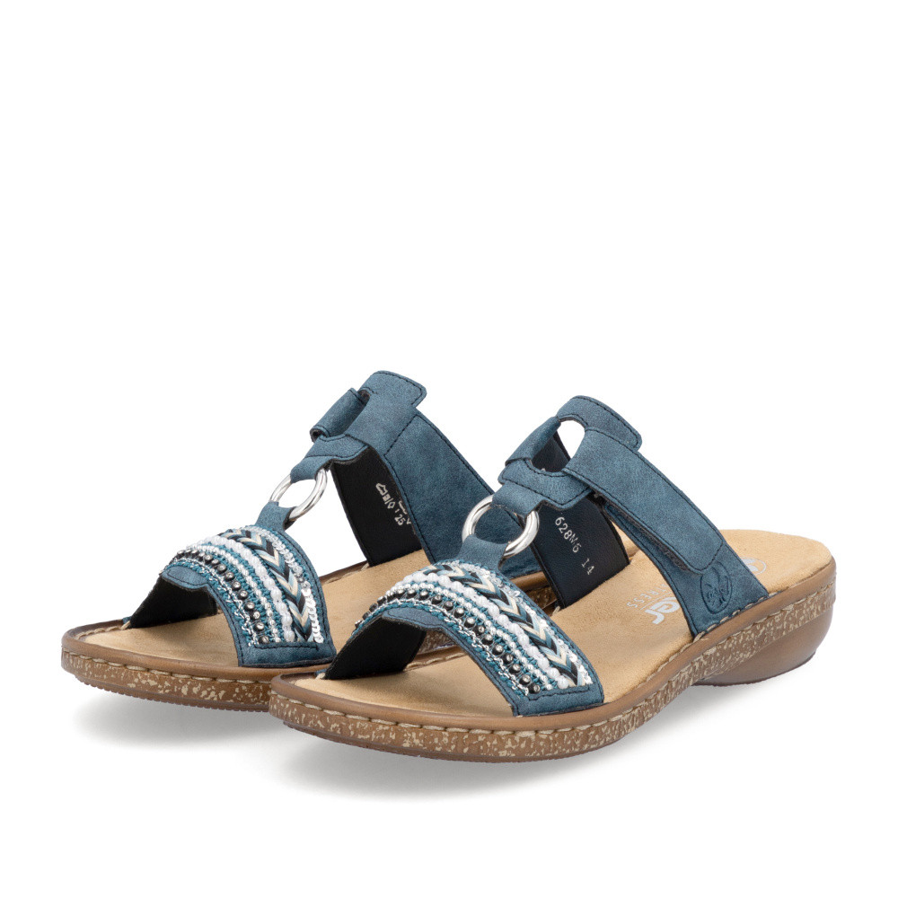 detail Dámské nazouváky RIEKER 628M6-14 modrá S5