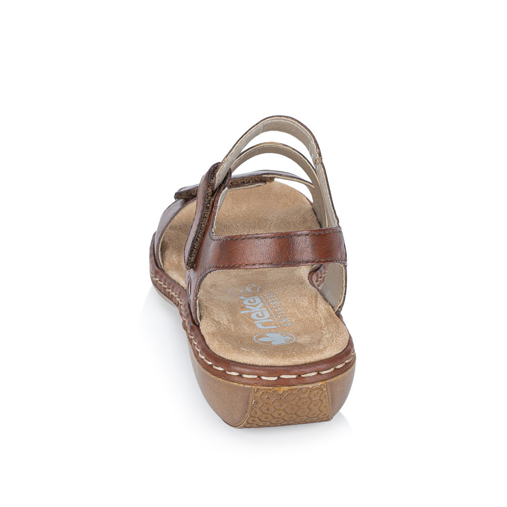 detail Dámské sandály RIEKER 659C7-24 hnědá S6