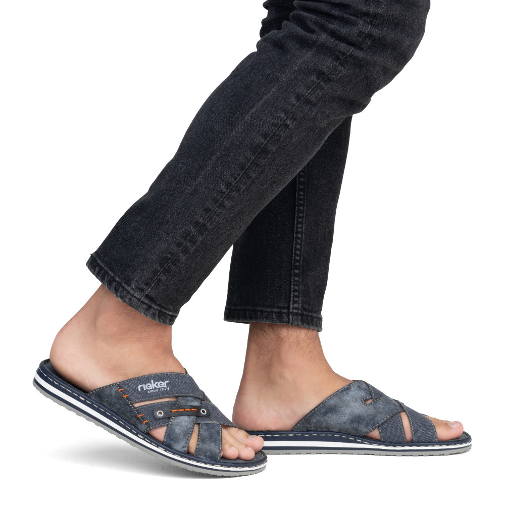 detail Pánske šľapky RIEKER 21599-14 modrá S6