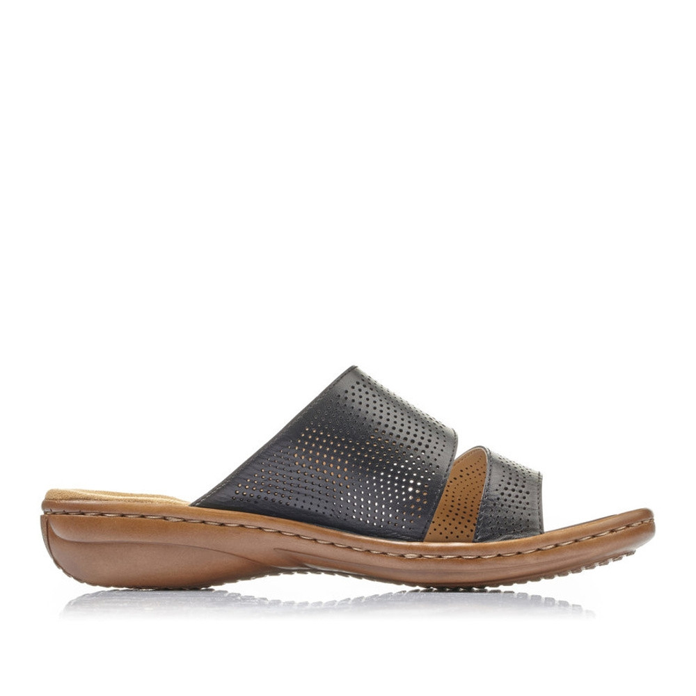 detail Dámské nazouváky RIEKER 60812-00 černá S1