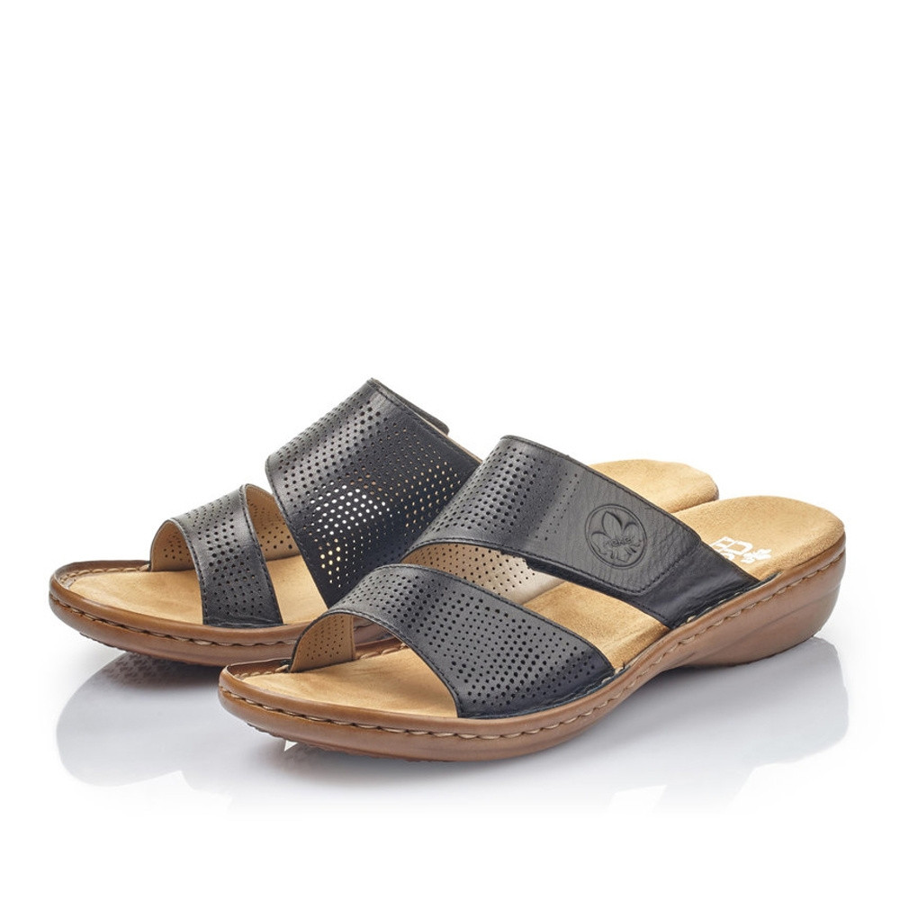 detail Dámské nazouváky RIEKER 60812-00 černá S1