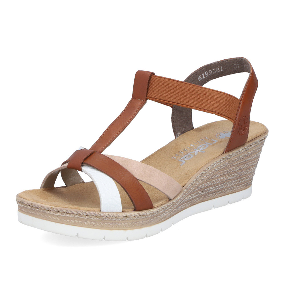 detail Dámské sandály RIEKER 61995-81 hnědá S6