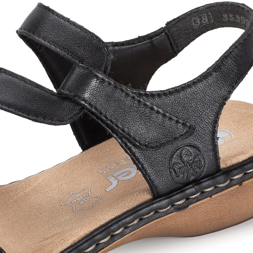 detail Dámské sandály RIEKER 659C7-00 černá S6