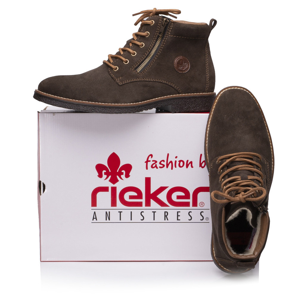 detail Pánská kotníková obuv RIEKER 33643-25 hnědá W1