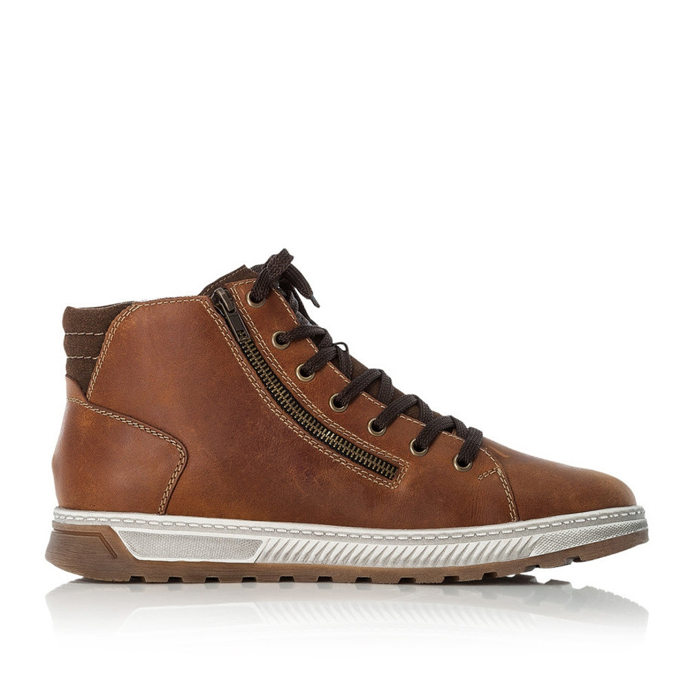 detail Pánská kotníková obuv RIEKER 37021-24 hnědá W1
