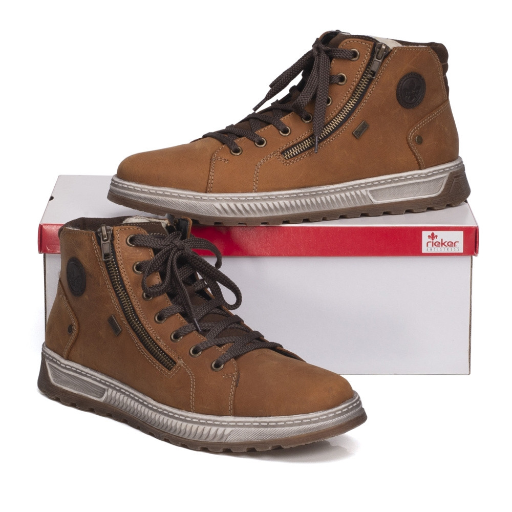detail Pánská kotníková obuv RIEKER 37021-24 hnědá W1