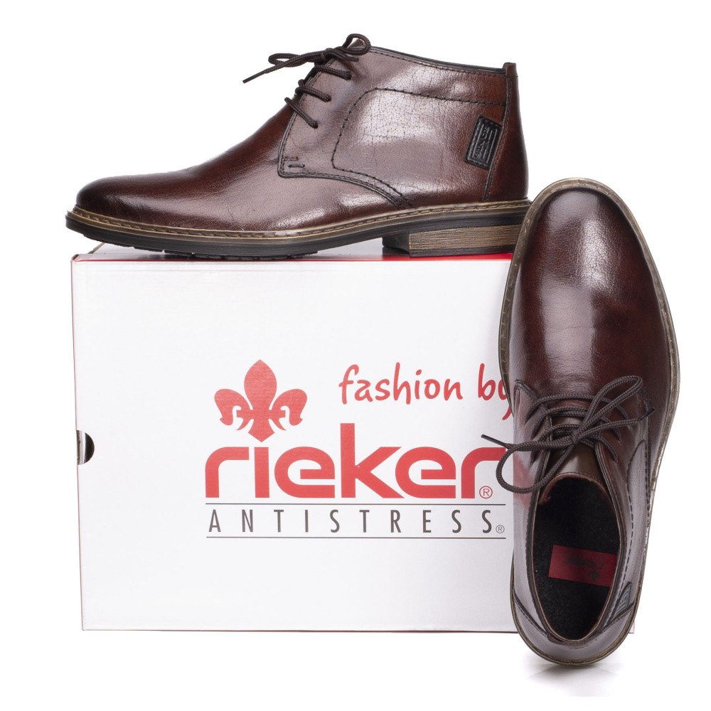 detail Pánska členková obuv RIEKER 37612-26 hnedá W0