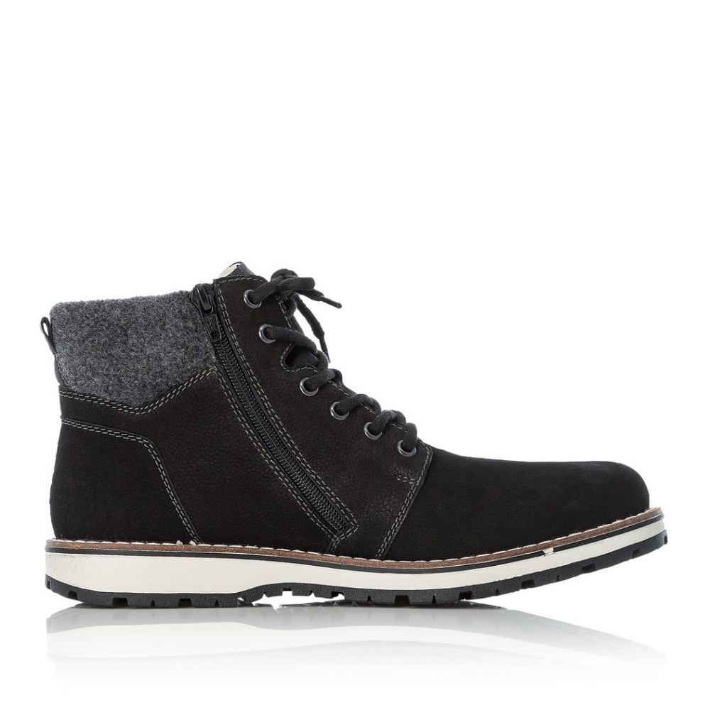 detail Pánska členková obuv RIEKER 38411-00 čierna W1