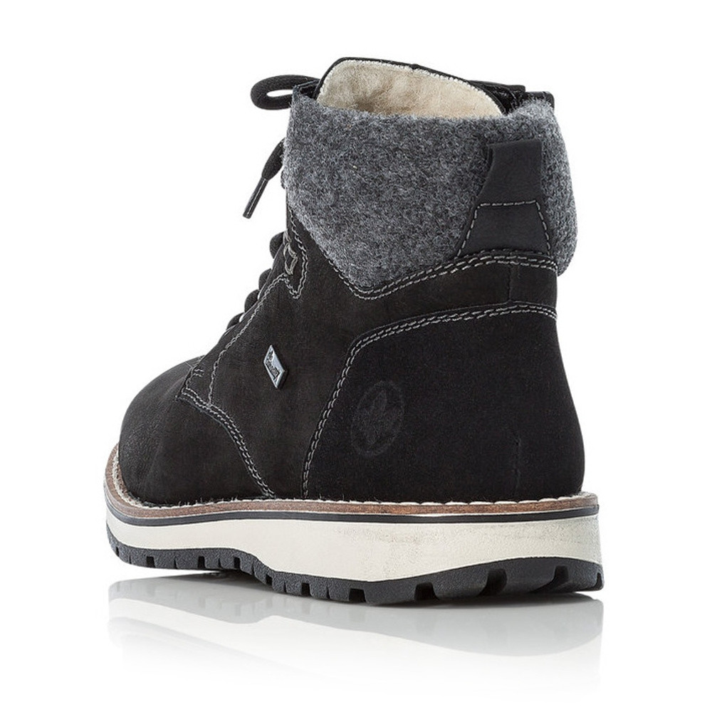 detail Pánska členková obuv RIEKER 38411-00 čierna W1