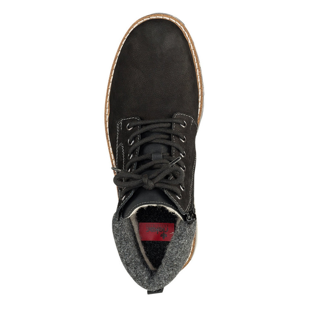 detail Pánska členková obuv RIEKER 38411-00 čierna W1