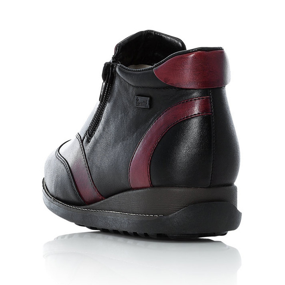 detail Dámska členková obuv RIEKER 44273-00 čierna W1