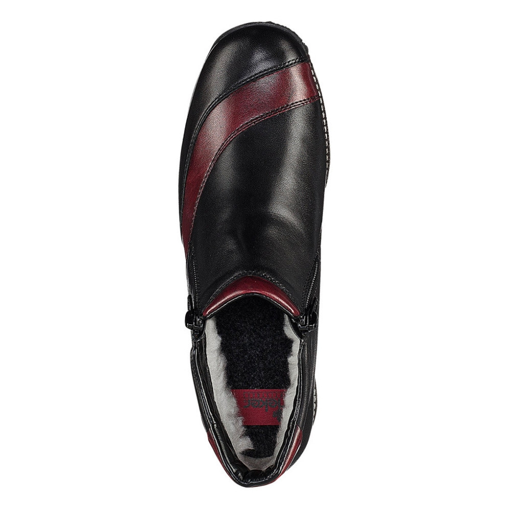 detail Dámska členková obuv RIEKER 44273-00 čierna W1