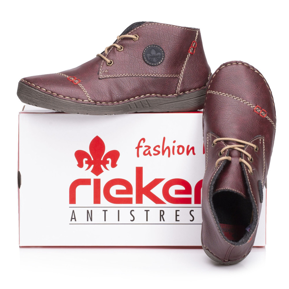 detail Dámská kotníková obuv RIEKER 52540-35 červená W0