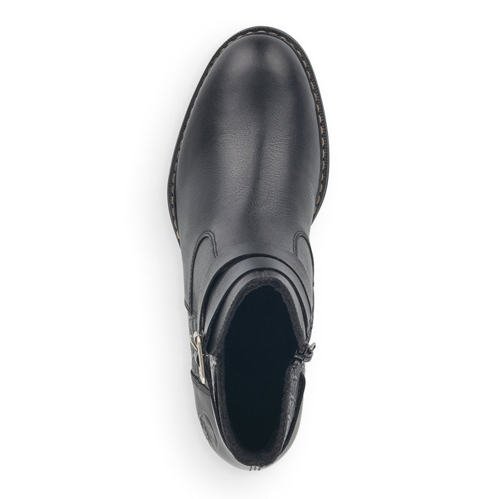 detail Dámská kotníková obuv RIEKER 73474-00 černá W0