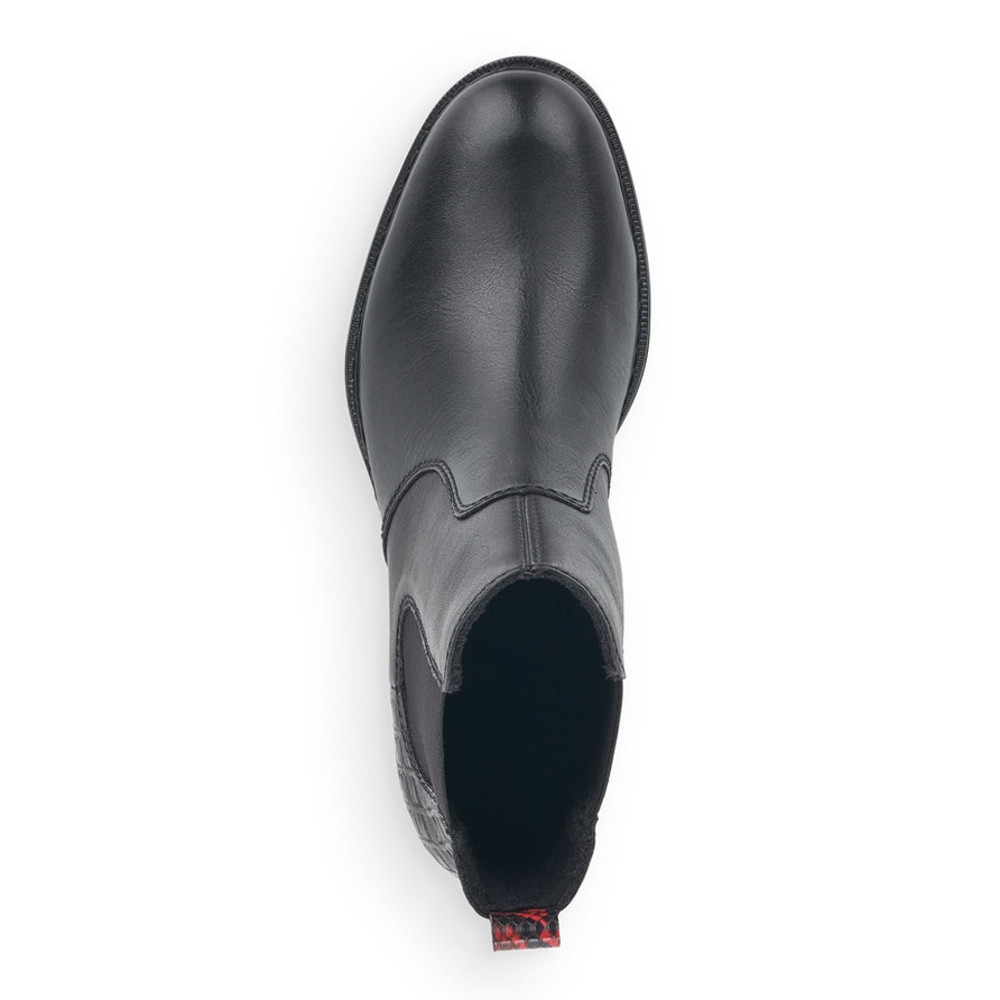 detail Dámska členková obuv RIEKER 73494-01 čierna W0