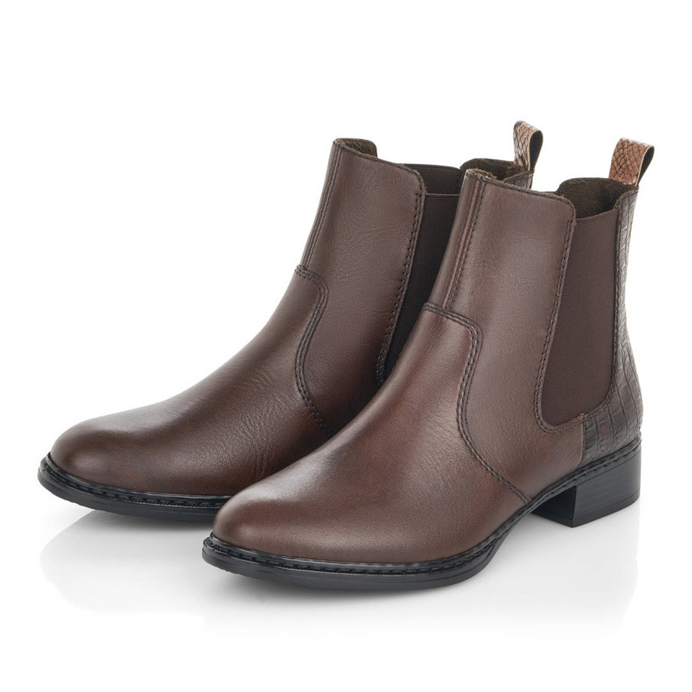 detail Dámská kotníková obuv RIEKER 73494-25 hnědá W0