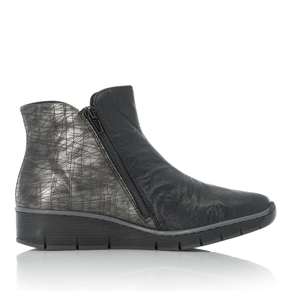 detail Dámská kotníková obuv RIEKER 73781-00 černá W1