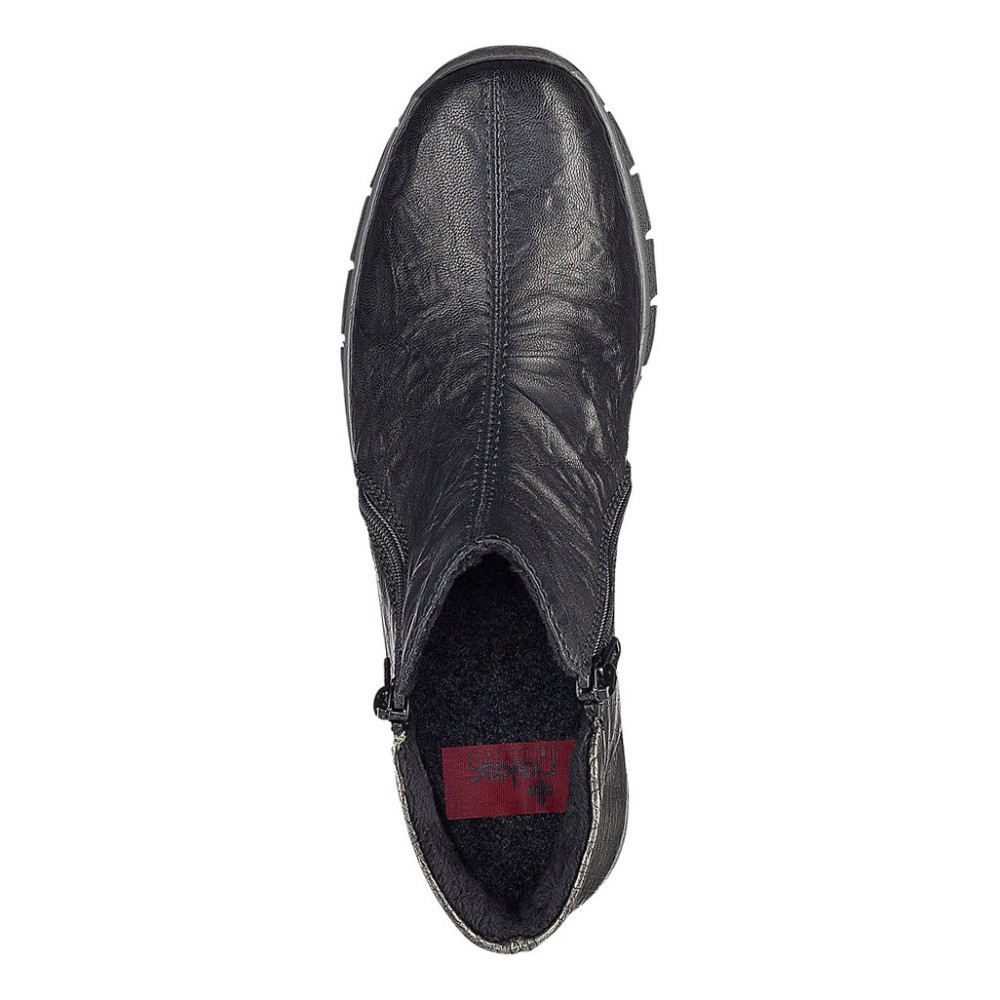 detail Dámská kotníková obuv RIEKER 73781-00 černá W1