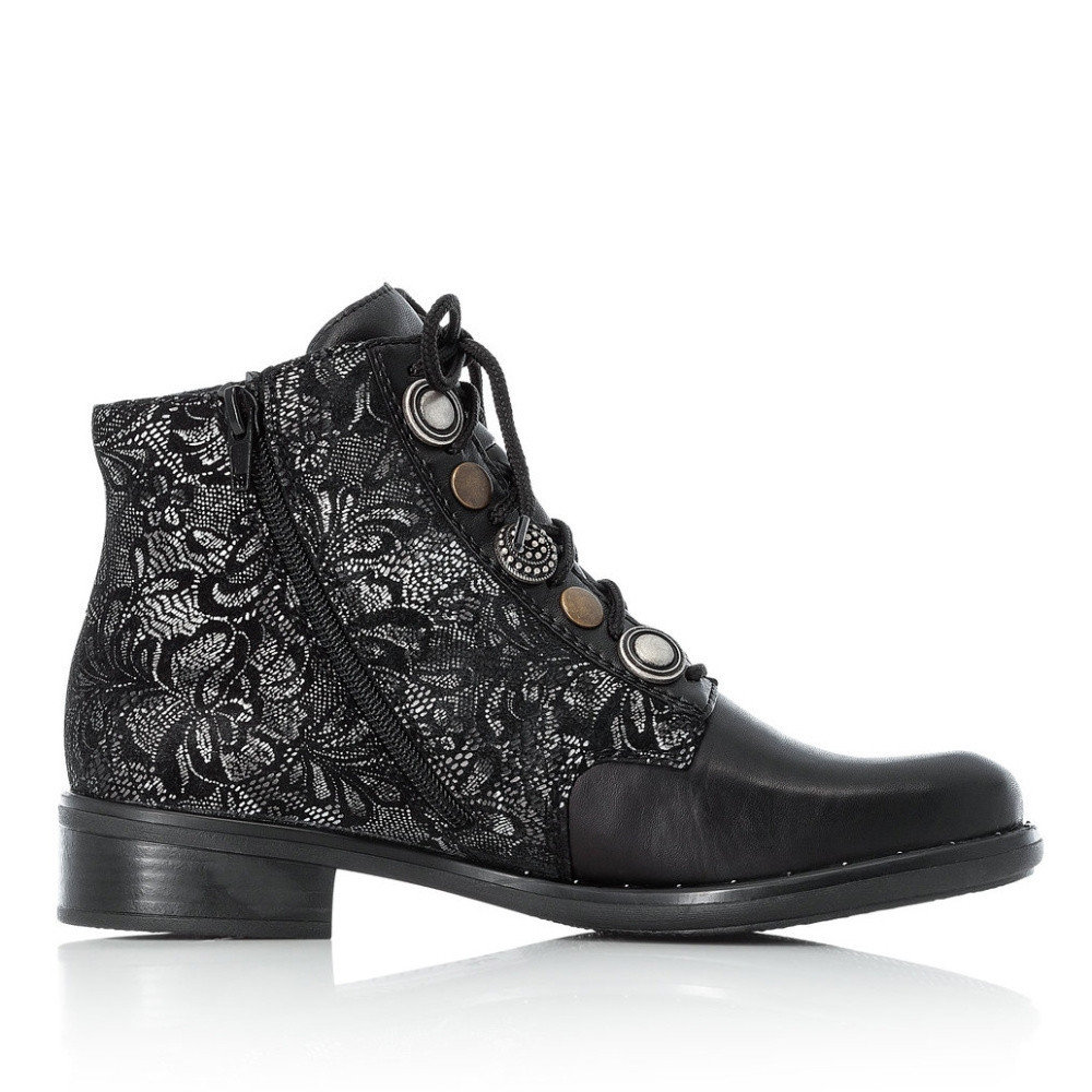 detail Dámská kotníková obuv RIEKER 77834-00 černá W0