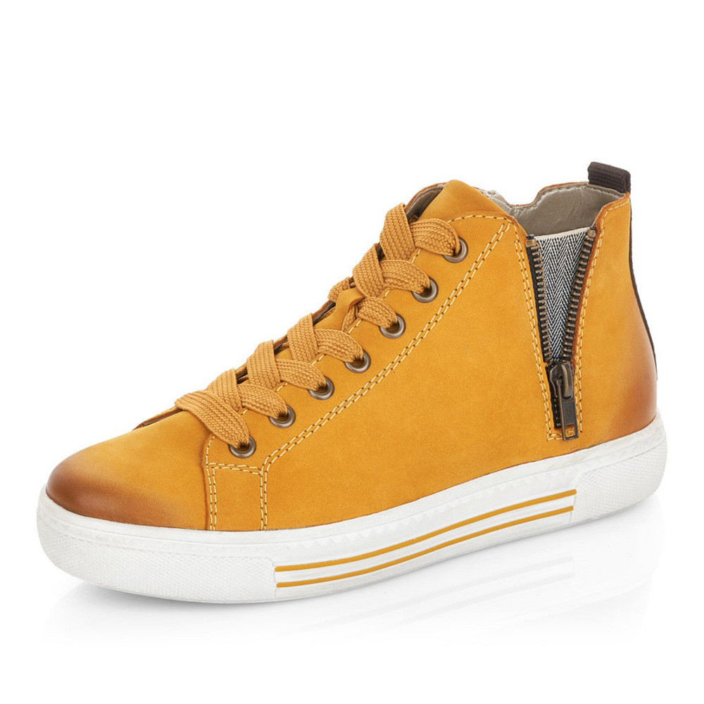 detail Dámská kotníková obuv REMONTE D0971-68 žlutá W0