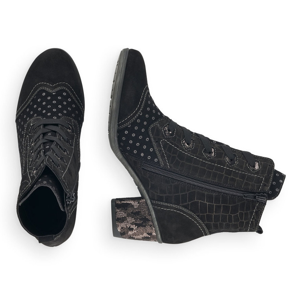 detail Dámska členková obuv REMONTE D5471-02 čierna W0