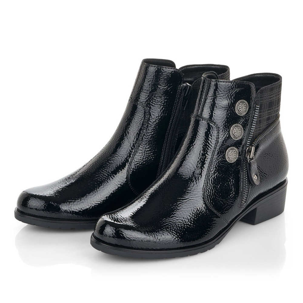 detail Dámska členková obuv REMONTE D6881-02 čierna W0