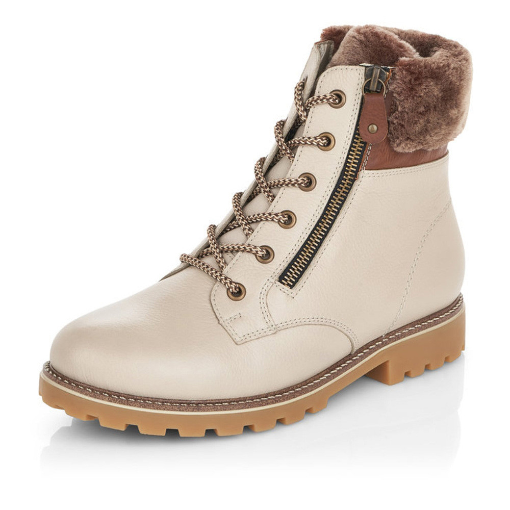 detail Dámská kotníková obuv REMONTE D8463-80 bílá W0