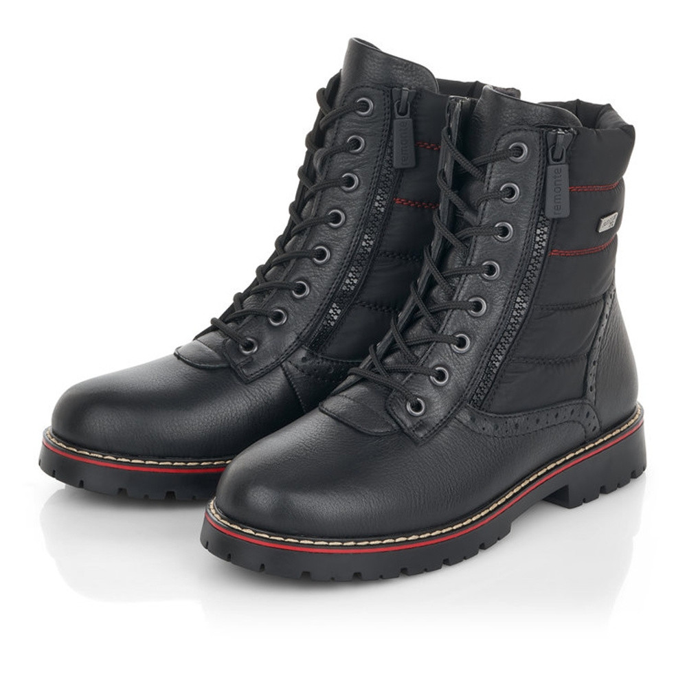 detail Dámská kotníková obuv REMONTE D9374-01 černá W2