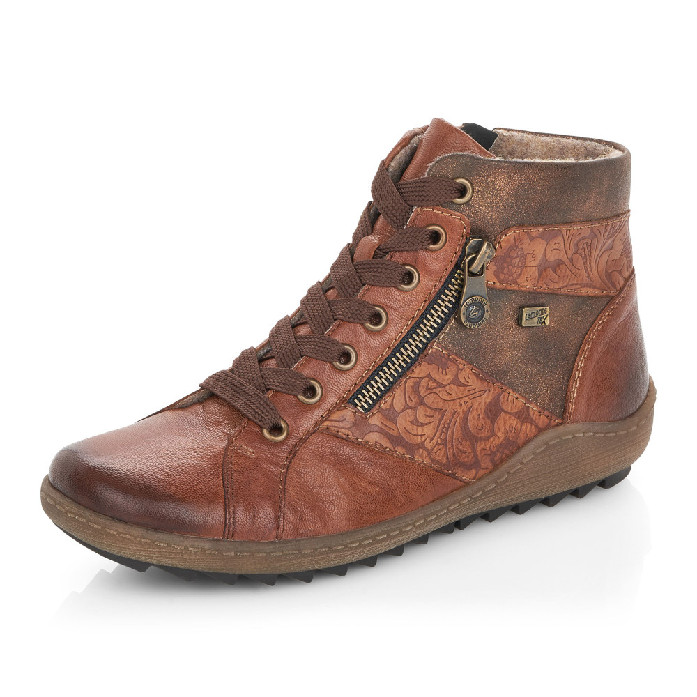 detail Dámská kotníková obuv REMONTE R1497-22 hnědá W2
