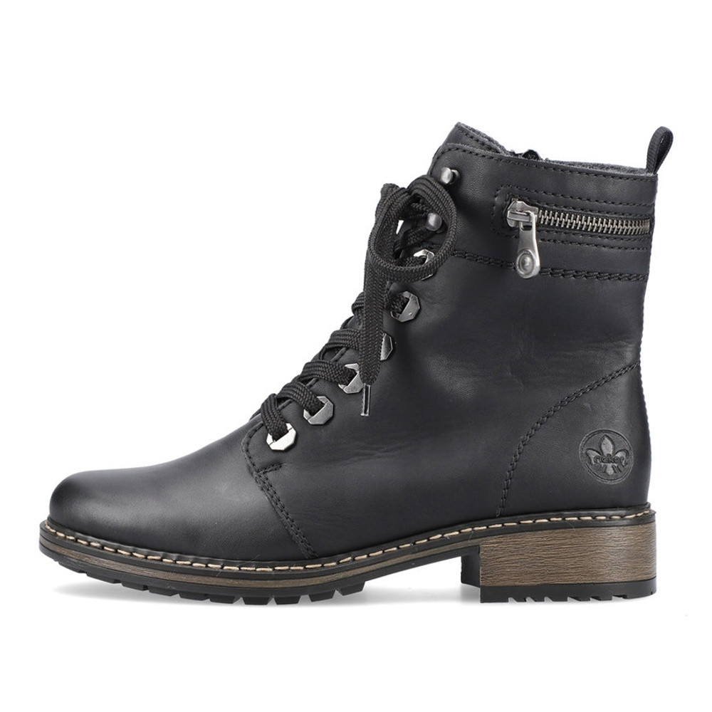 detail Dámska členková obuv RIEKER Z6810-00 čierna W4