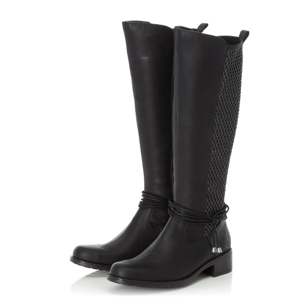 detail Dámské kozačky RIEKER Z7362-00 černá W4