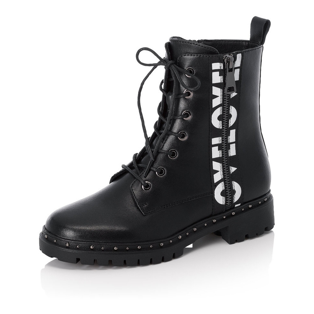 detail Dámská kotníková obuv RIEKER 93811-00 černá W0