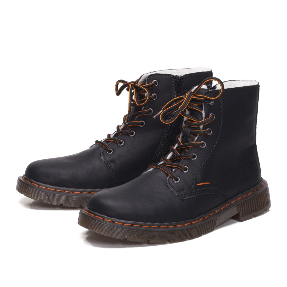 detail Pánska členková obuv RIEKER 32600-01- čierna W0